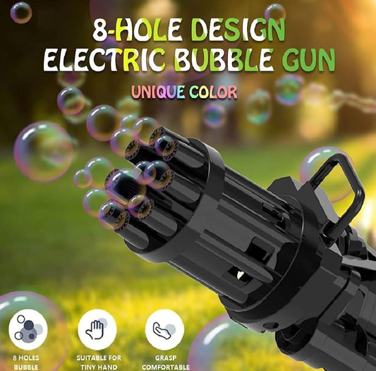 8 Hole Massive Bubble Gun_Gatling Bubble Machine 8 Hole Bubble Blower Automatic