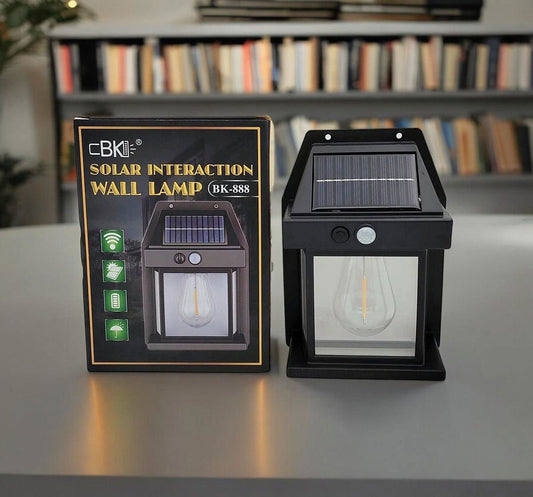 Solar Tungsten Filament Lamp - Outdoor Waterproof Intelligent Induction Wall Lamp for
