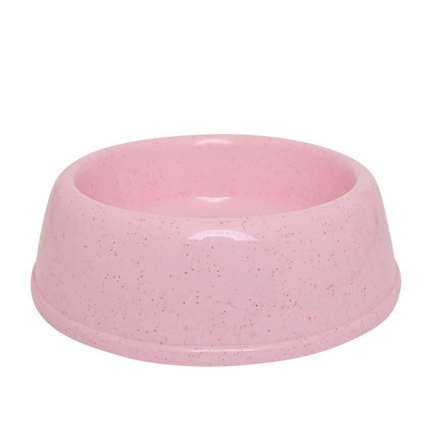 round Shaped food bowl Pet Plastic food bowl (Random Color)