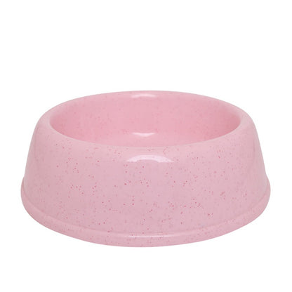 round Shaped food bowl Pet Plastic food bowl (Random Color)