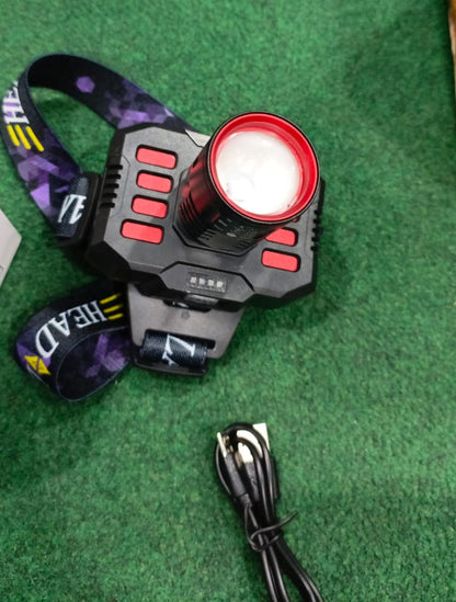 Headlamp Rechargeable Powerful Head Lamp with Built-in Battery Outdoor Camping Headlight Head