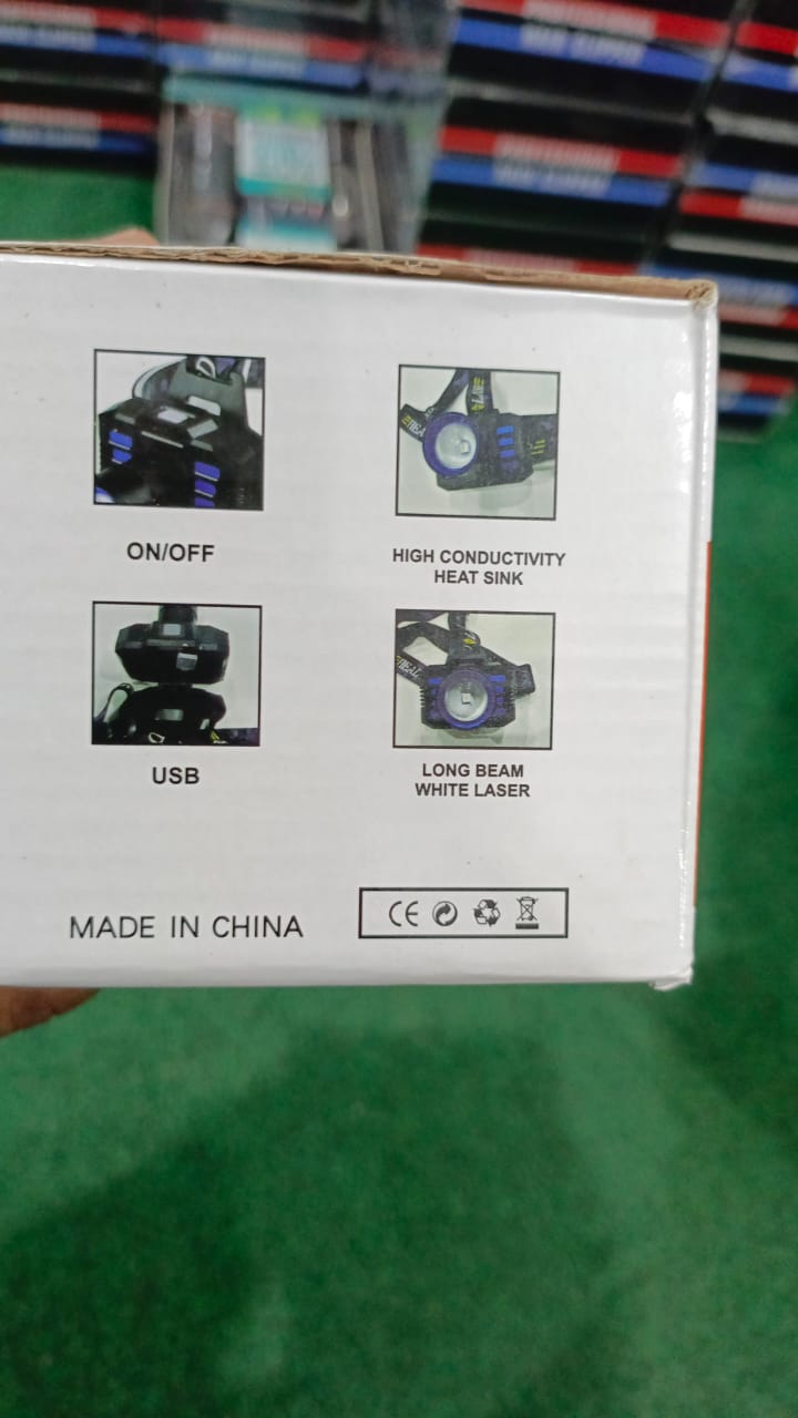 Headlamp Rechargeable Powerful Head Lamp with Built-in Battery Outdoor Camping Headlight Head