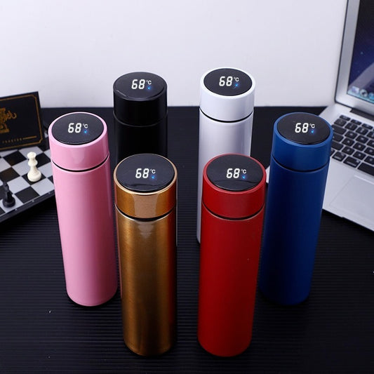 Temperature Display Vacuum Insulated Water Bottle Thermo Flask Made of Premium Stainless