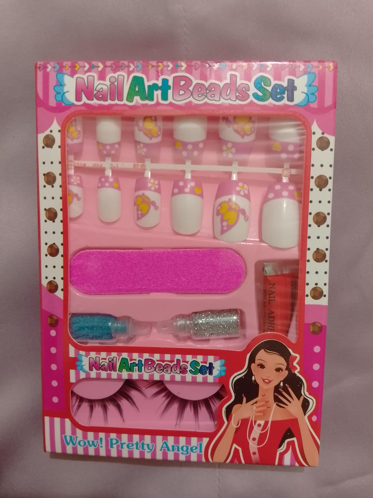 Kids Eyelashes &amp; Nail Art Set