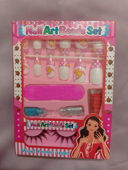 Kids Eyelashes &amp; Nail Art Set