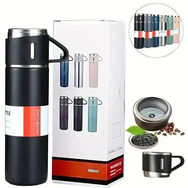 Stainless Steel 500ml Hot &amp; Cool Water Bottle (500 ml) (Random color)