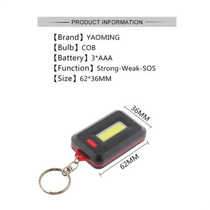Portable Mini COB LED Keychain / Multifunctional square key light (random color)