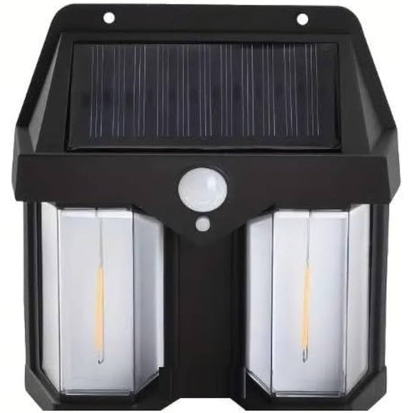 Double Head Antique Solar Sensor Lamp Solar Warm Lighting Lamp Outdoor Wall