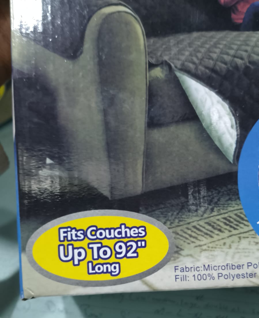 (double SofaR COVER) EVERSIBLE WASHABLE COUCH Sofa COAT COVER - Brown