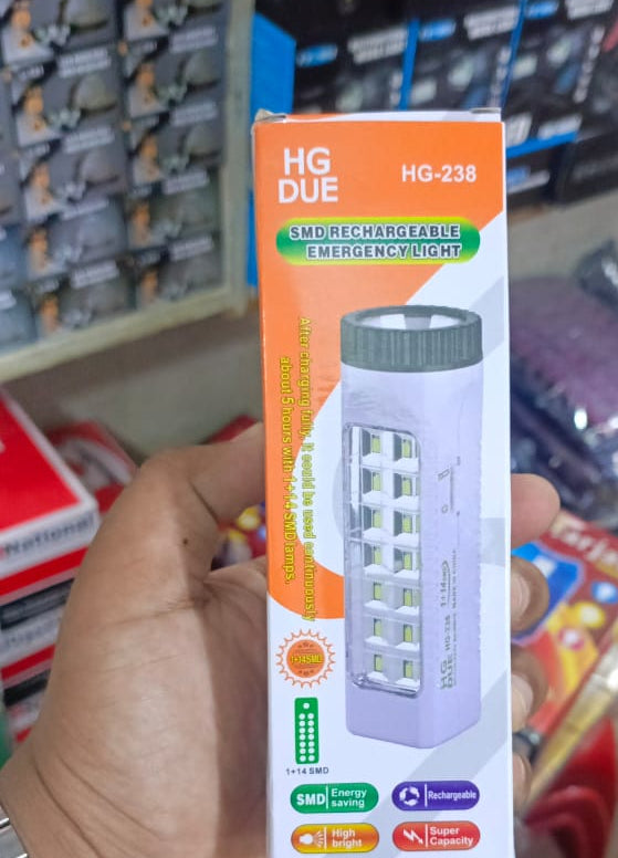 Rechargeable SMD FlashLight, HG-238, High quality, durable Study Torch Lamp Light, Long