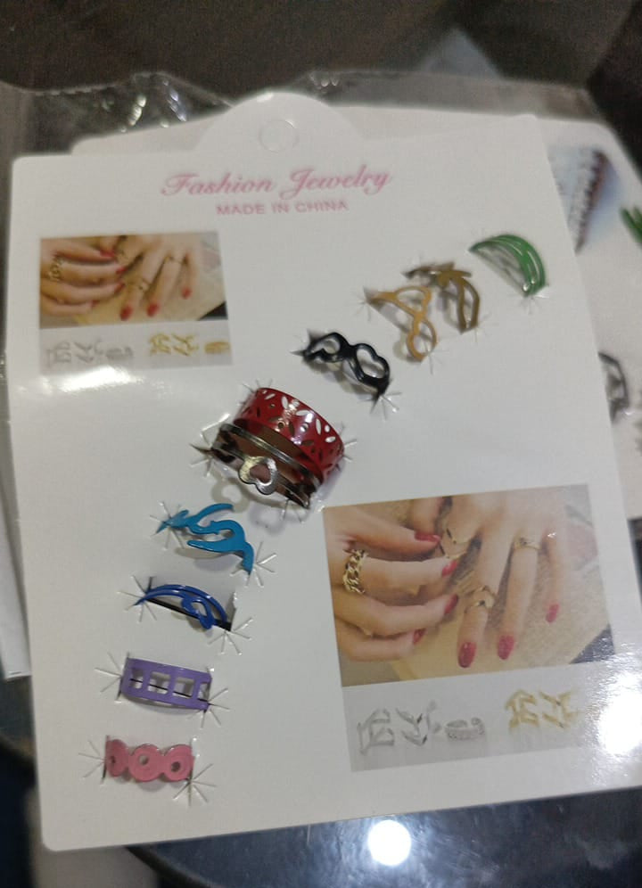 10 Pcs - Multi color ring set Fashion Jewelry for girls