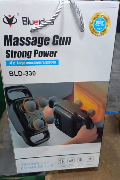 Blue idea Deep Tissue Massage Gun with 4 Heads - Muscle Massager
