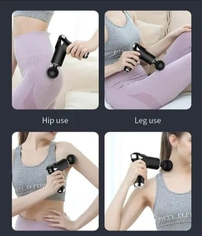 Compact Power Massager Gun with 6 Interchangable heads CY-002