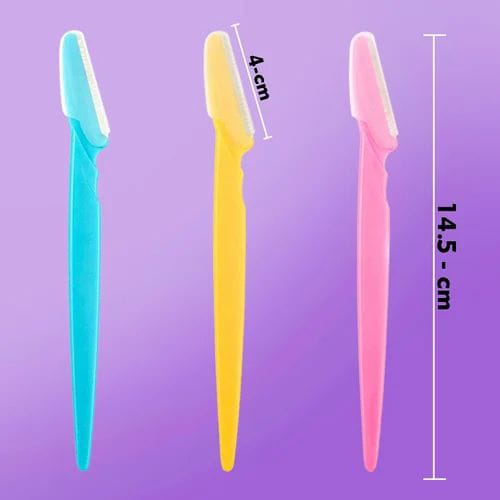 Pack Of 3 Eyebrow Painless Facial Hair Remover Razor For Face, Women