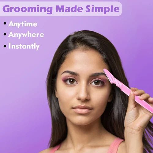 Pack Of 3 Eyebrow Painless Facial Hair Remover Razor For Face, Women