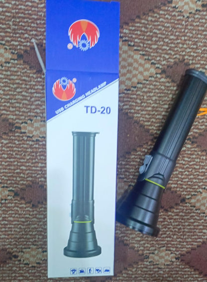 Rechargeable Flashlight | Usb charging headlamp | Waterproof Torch light TD-20