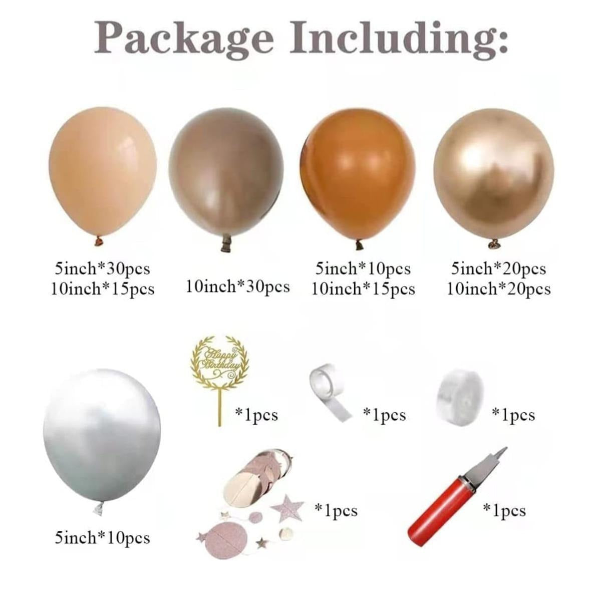 Balloon Garland Kit Coffee Brown for Garland Theme Party Birthday Baby Shower