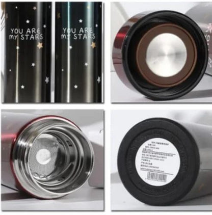 Stars Colorful smart LED Temperature Bottle (500ml) - Random Color