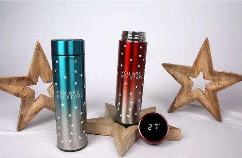 Stars Colorful smart LED Temperature Bottle (500ml) - Random Color