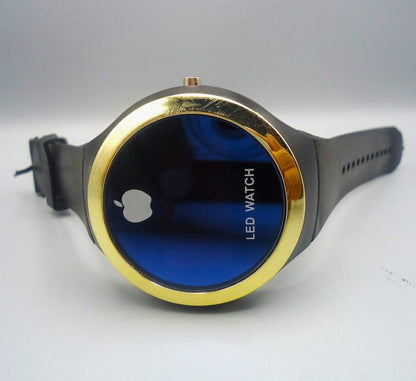Round Shape Led Digital Watch with Apple Logo Digital Watch-watch for