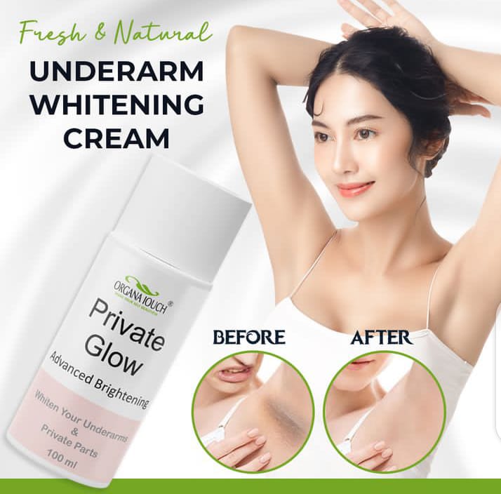 Organa Touch Fresh &amp; Natural Underarm Whitening Cream Private Glow Advanced Brightening