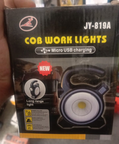 JY-819A 10W Solar Rechargeable White Light COB LED Work Light, Handheld Camping
