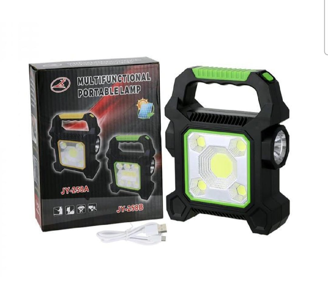 Multifunctional Solar Portable Emergency Lamp JY-258a | LED Torch light powerbank for