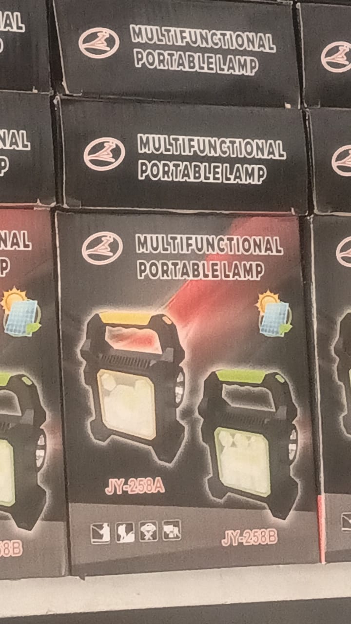 Multifunctional Solar Portable Emergency Lamp JY-258a | LED Torch light powerbank for