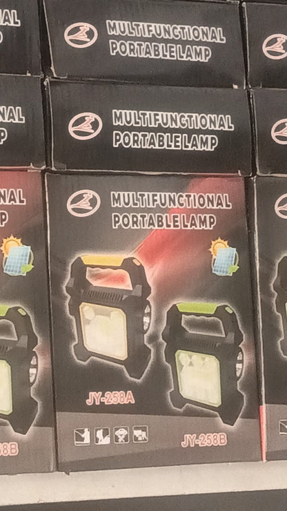 Multifunctional Solar Portable Emergency Lamp JY-258a | LED Torch light powerbank for