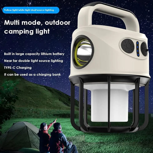 Portable Camping Lights with 4 Lighting Modes, Torch Mode, USB Rechargeable Camping