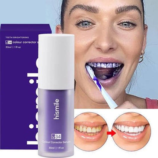 HISMILE V34 Teeth Removing Deep Smoke Stains Gingiva Protection Purple Orthopedic Toothpaste