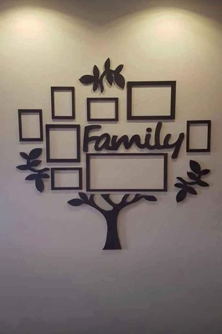 3d wall art family tree | Wooden Family Tree Photo Wall