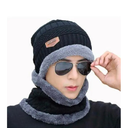 Head &amp; Neck Cap Beanies Combo - woolen winter beanie cap with