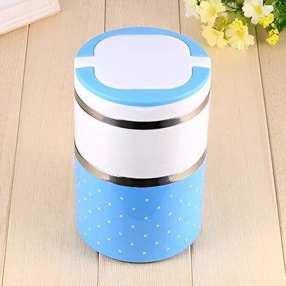 Lunch Box 2 Layer For Kids and Adults (random color)