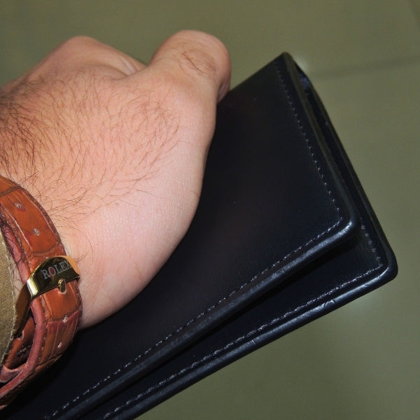 Men's Leather Half Long Wallet