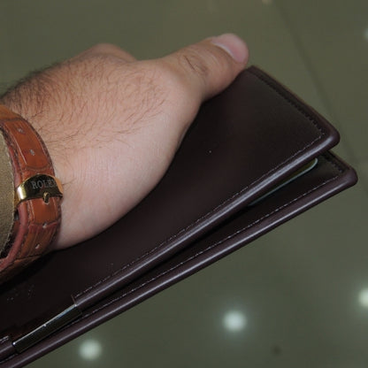Men's Leather Half Long Wallet