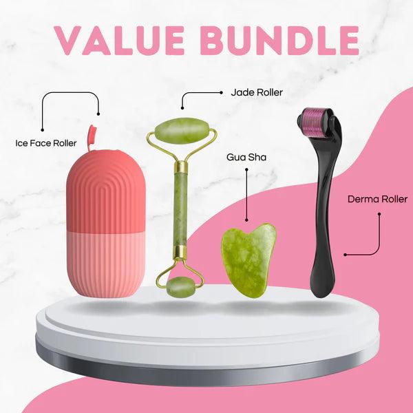 Combo pack Marble Jade Roller | Ice Roller Facial Massage | Derma
