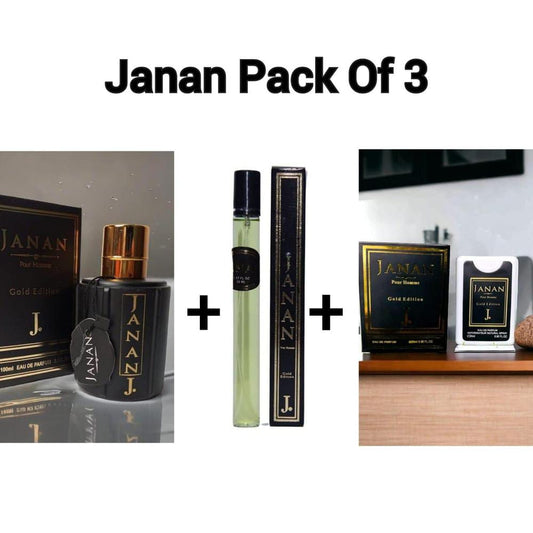 (Pack Of 3 ) J. Janan Gold Edition Long Lasting Fragrance Unisex