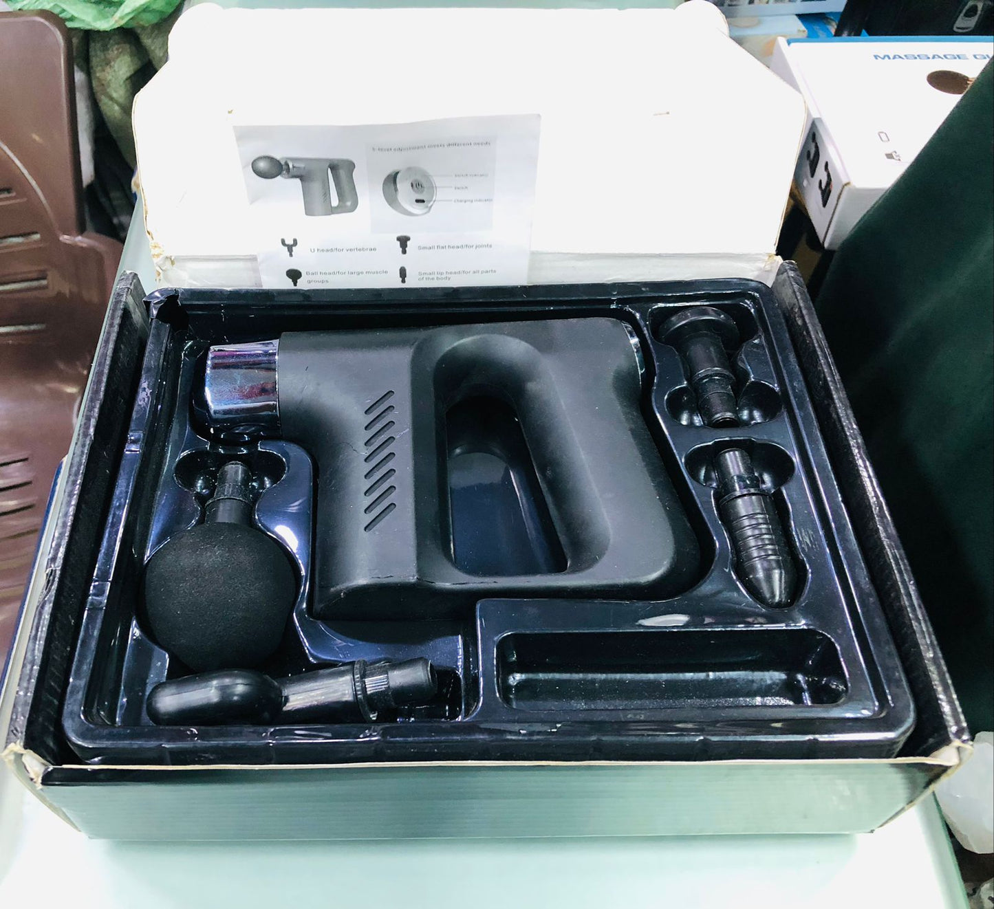 Blueidea Deep Tissue fascial massager with 4 massage Muscle Massage Gun (Random
