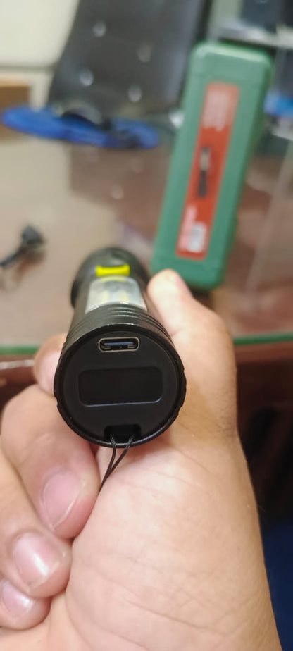 Ruilang Portable Rechargeable Powerful LED Flashlight, Aluminum Alloy Zoom Flashlight