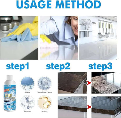 Stone crystal Agent Cleaner, Marble Cleaner and Polish, Universal Stone Cleaner(Tile cleaner)