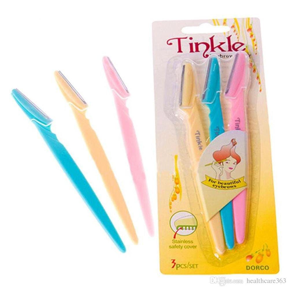 Pack of 3 Tinkle Eyebrow Razor Eyebrow Face Hair Removal &amp;