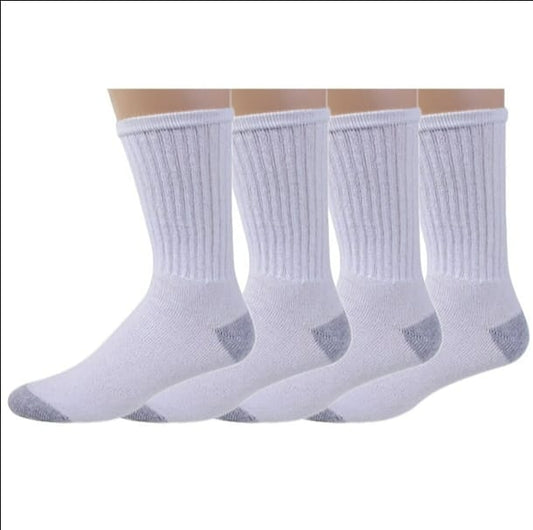 Pack of 6 pairs white socks Gents full length socks | Full