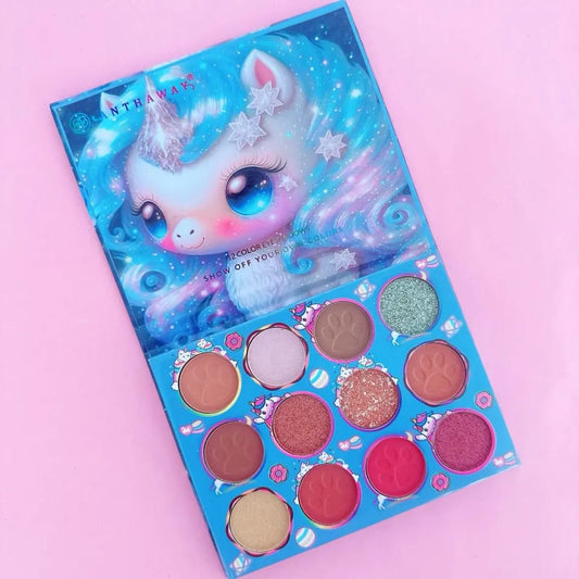 12 Color Rainbow Eyeshadow Pallette , Matte and Shimmery eye palette eye
