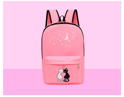 4-Piece School Bag Set/ backpack Children School Bags For Girls Boys Canvas
