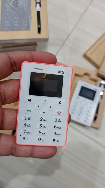 M5 MINI MOBILE CREDIT CARD SIZE (random color )