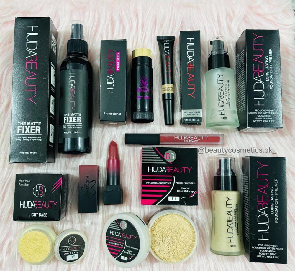Huda Beauty Deal Pack Of 9 best deal for girls (Makeup Fixer