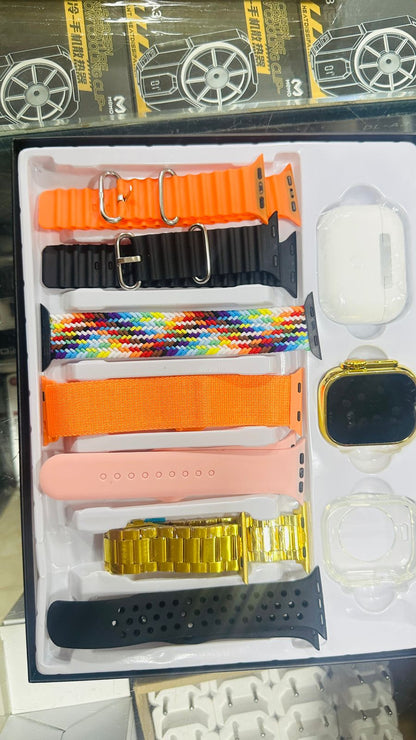 Long Battery H20 Ultra Smartwatch 10 in 1 + Free Airpods