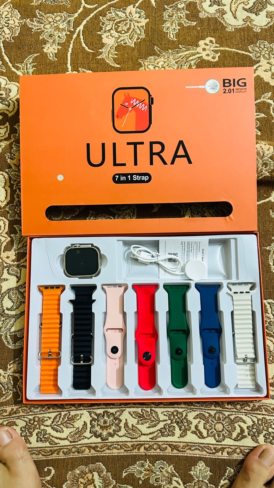 with Out Metal Strip Ultra Smart Watch Ultra 7 in 1 (Random