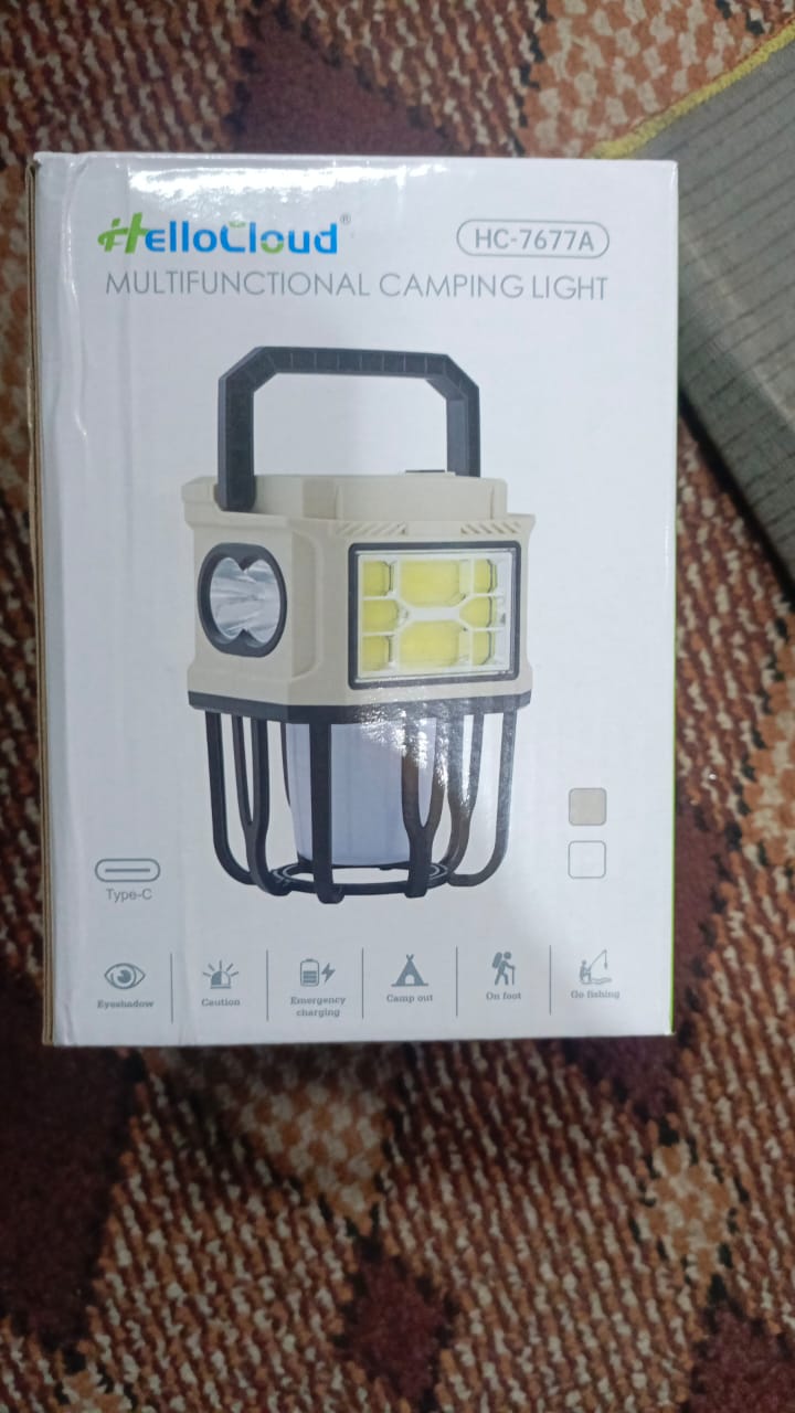 HelloCloud Multifunctional Camping Light Dual Bright &amp; Warm Modes Solar &amp; USB